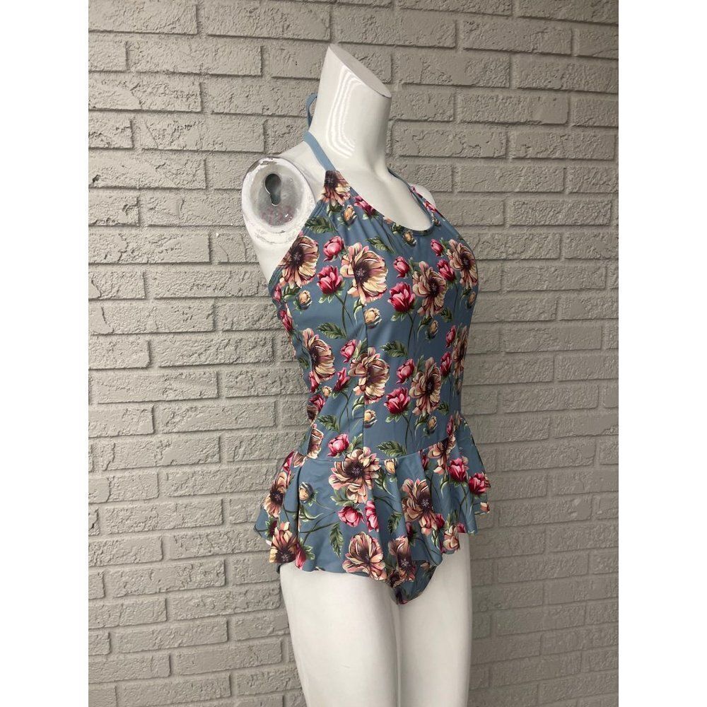 Vigoss Floral Halter One Piece Swimwear Size 1X NWOT - Picture 7 of 10